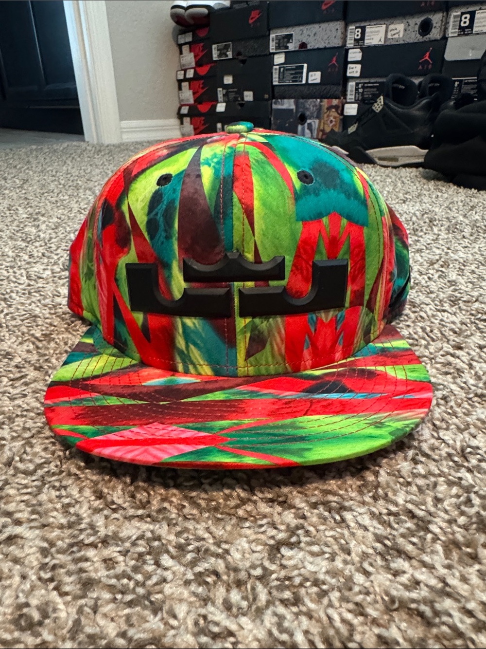 LeBron James Nike Men’s Vibrant Multicolor Flat-Brim Snapback Hat
